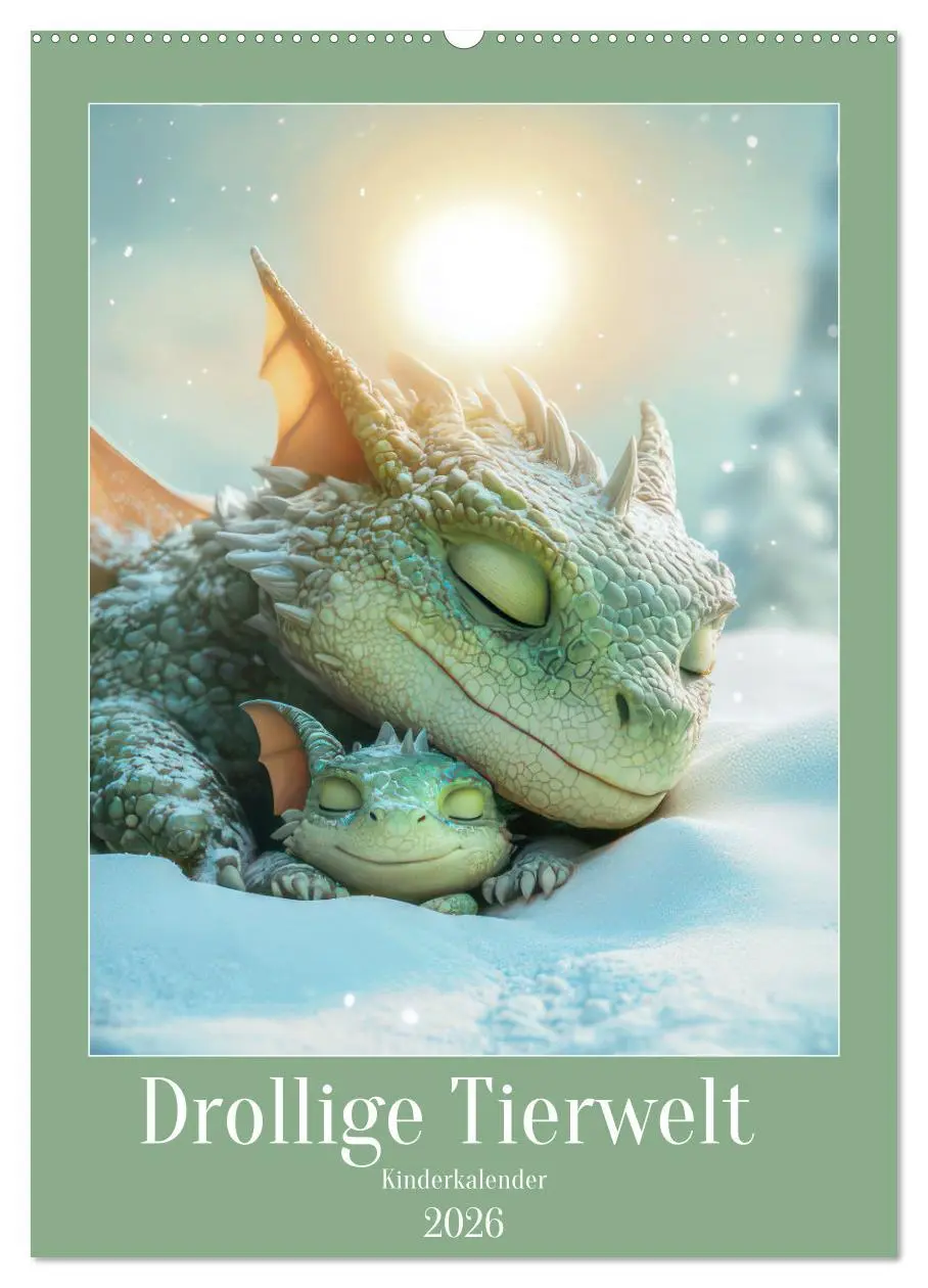 Cover: 9783457259511 | Drollige Tierwelt - Kinderkalender (Wandkalender 2026 DIN A2 hoch),...