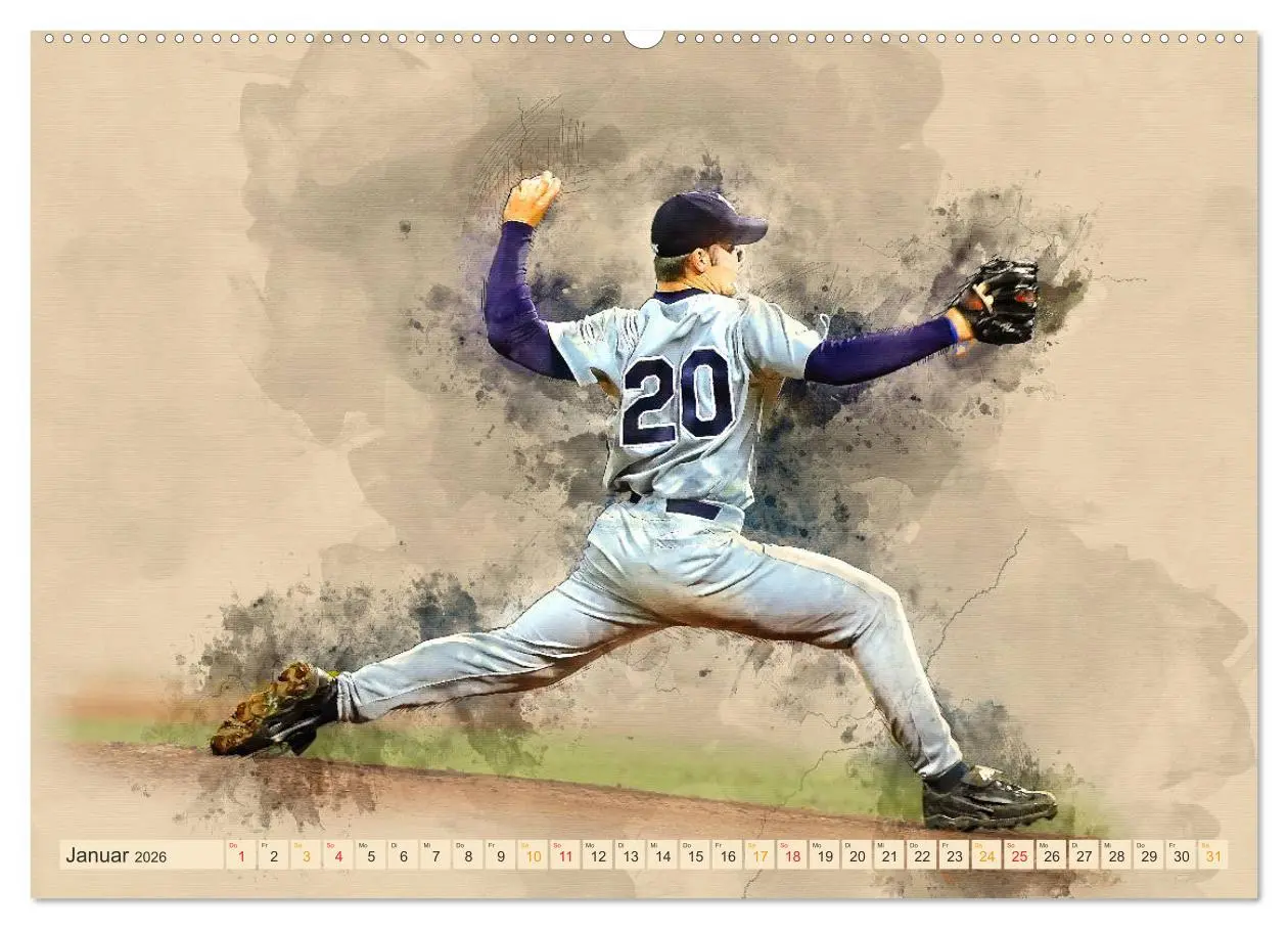 Bild: 9783457879511 | Ich liebe Baseball (Wandkalender 2026 DIN A2 quer), CALVENDO...