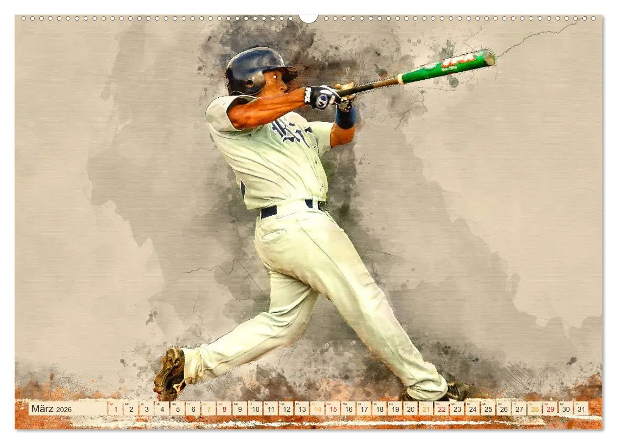Bild: 9783457879511 | Ich liebe Baseball (Wandkalender 2026 DIN A2 quer), CALVENDO...
