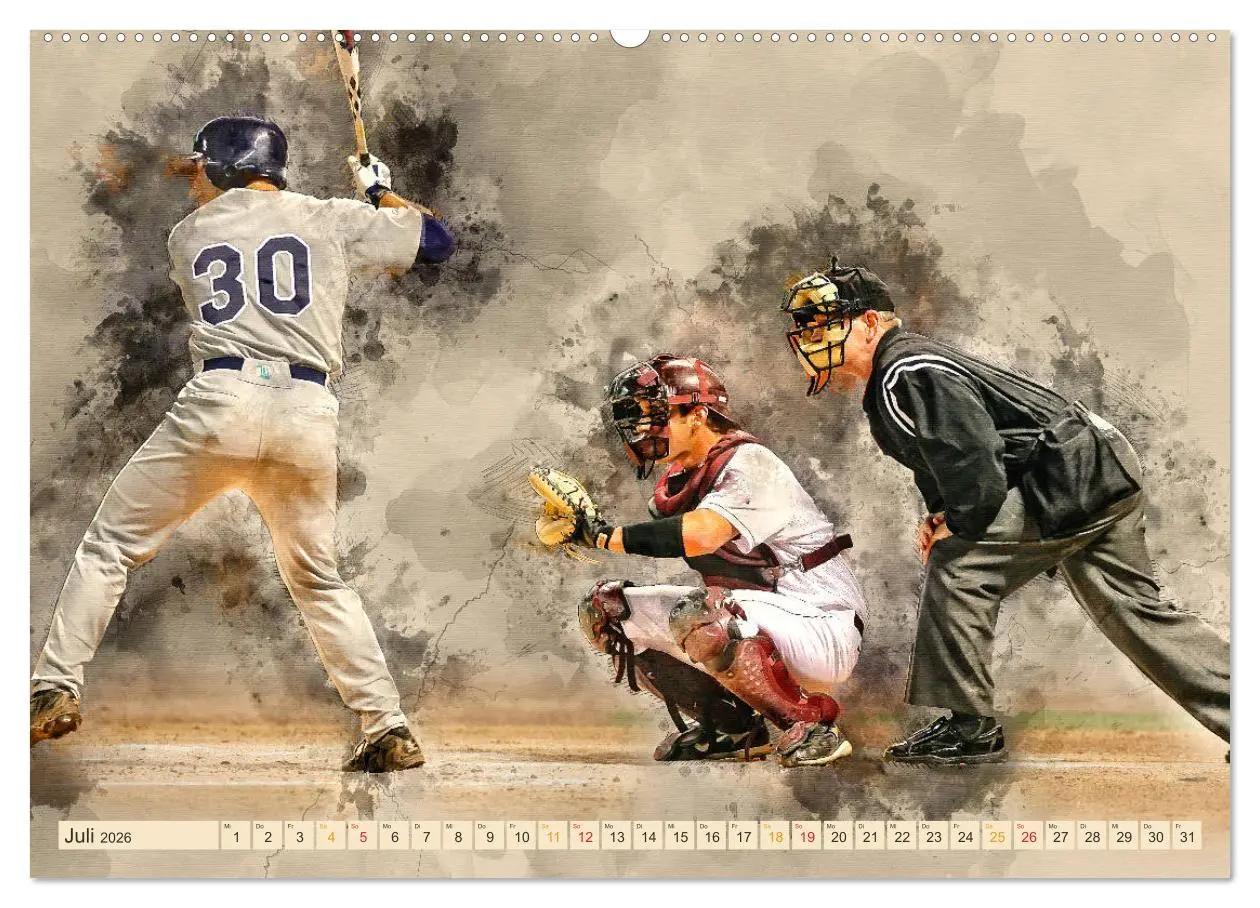 Bild: 9783457879511 | Ich liebe Baseball (Wandkalender 2026 DIN A2 quer), CALVENDO...