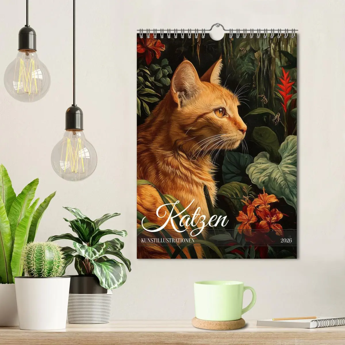 Bild: 9783516279511 | Katzen Kunstillustrationen (Wandkalender 2026 DIN A4 hoch),...