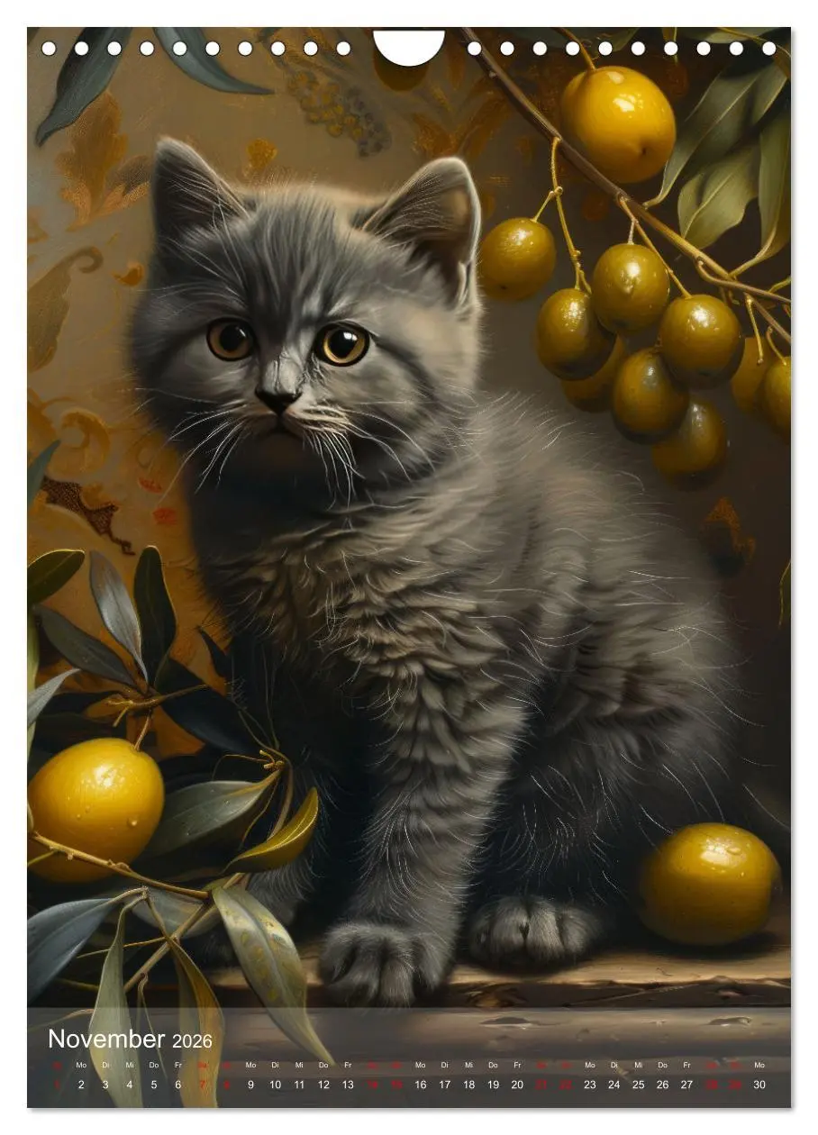 Bild: 9783516279511 | Katzen Kunstillustrationen (Wandkalender 2026 DIN A4 hoch),...