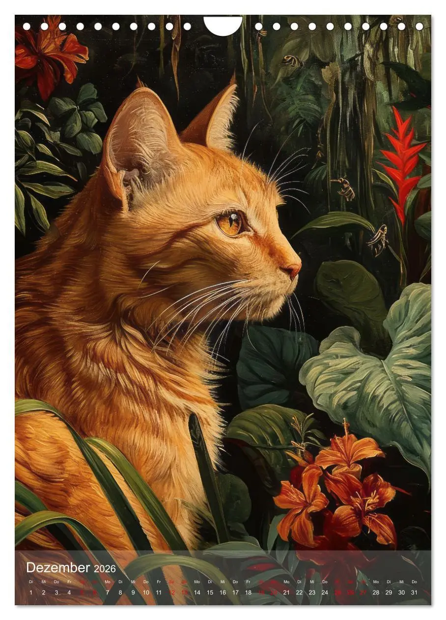 Bild: 9783516279511 | Katzen Kunstillustrationen (Wandkalender 2026 DIN A4 hoch),...