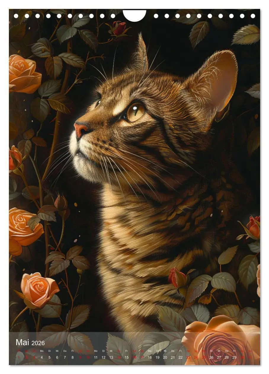 Bild: 9783516279511 | Katzen Kunstillustrationen (Wandkalender 2026 DIN A4 hoch),...
