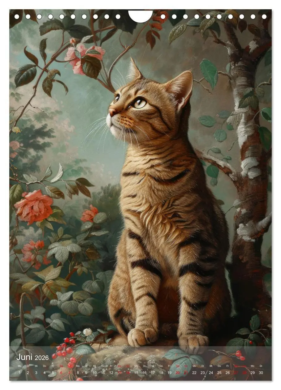 Bild: 9783516279511 | Katzen Kunstillustrationen (Wandkalender 2026 DIN A4 hoch),...