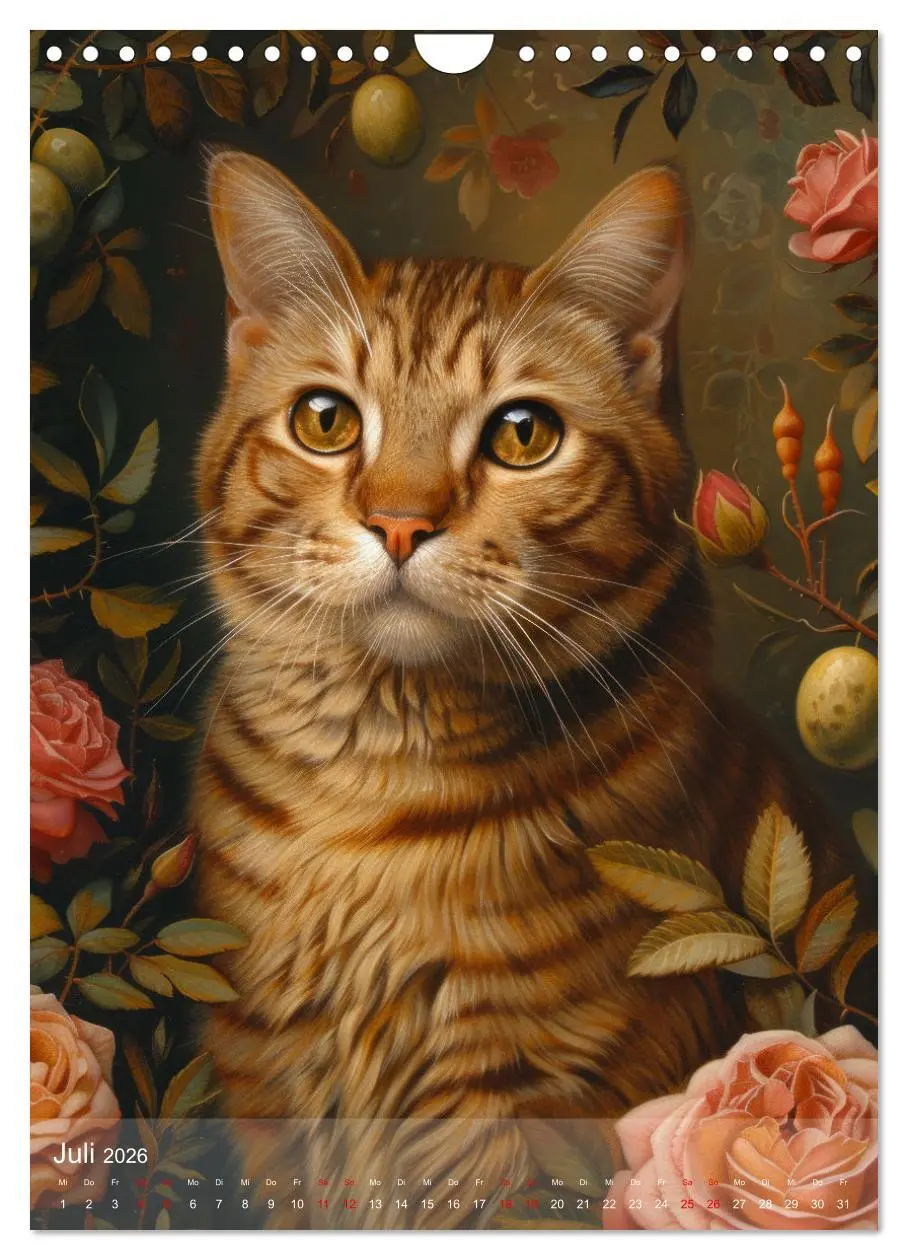 Bild: 9783516279511 | Katzen Kunstillustrationen (Wandkalender 2026 DIN A4 hoch),...