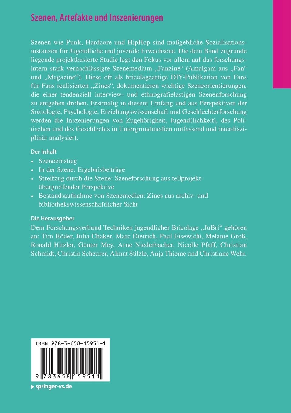 Rückseite: 9783658159511 | Szenen, Artefakte und Inszenierungen | Interdisziplinäre Perspektiven
