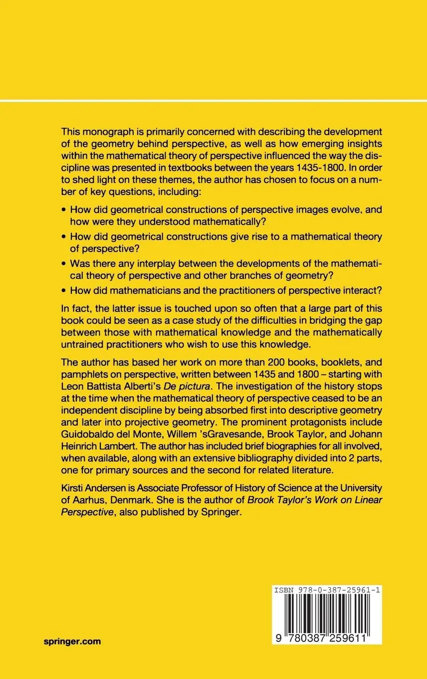 Rückseite: 9780387259611 | The Geometry of an Art | Kirsti Andersen | Buch | xxxvii | Englisch