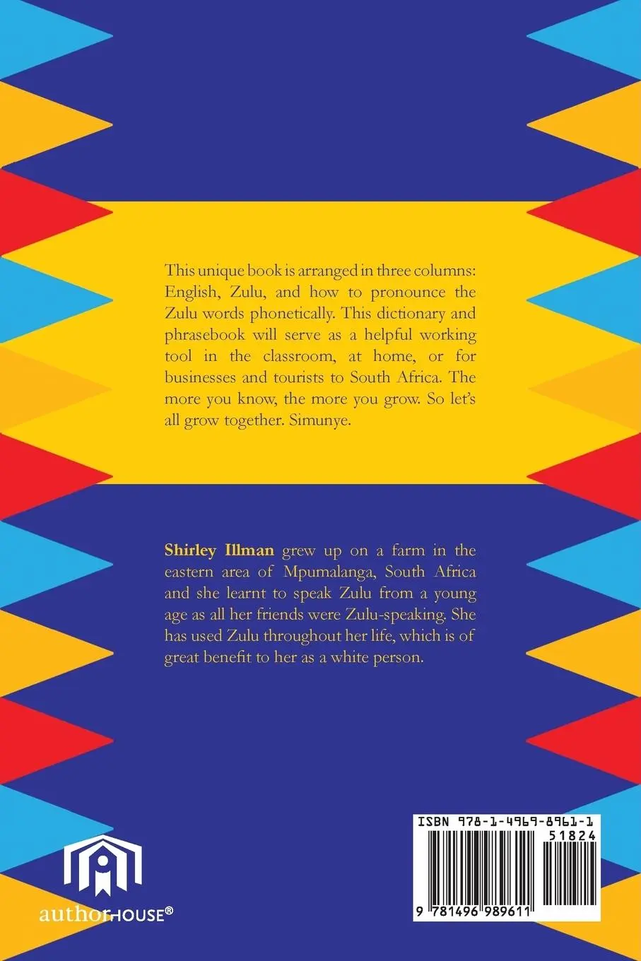 Rückseite: 9781496989611 | Illman's English / Zulu Dictionary and Phrase Book | Shirley Illman