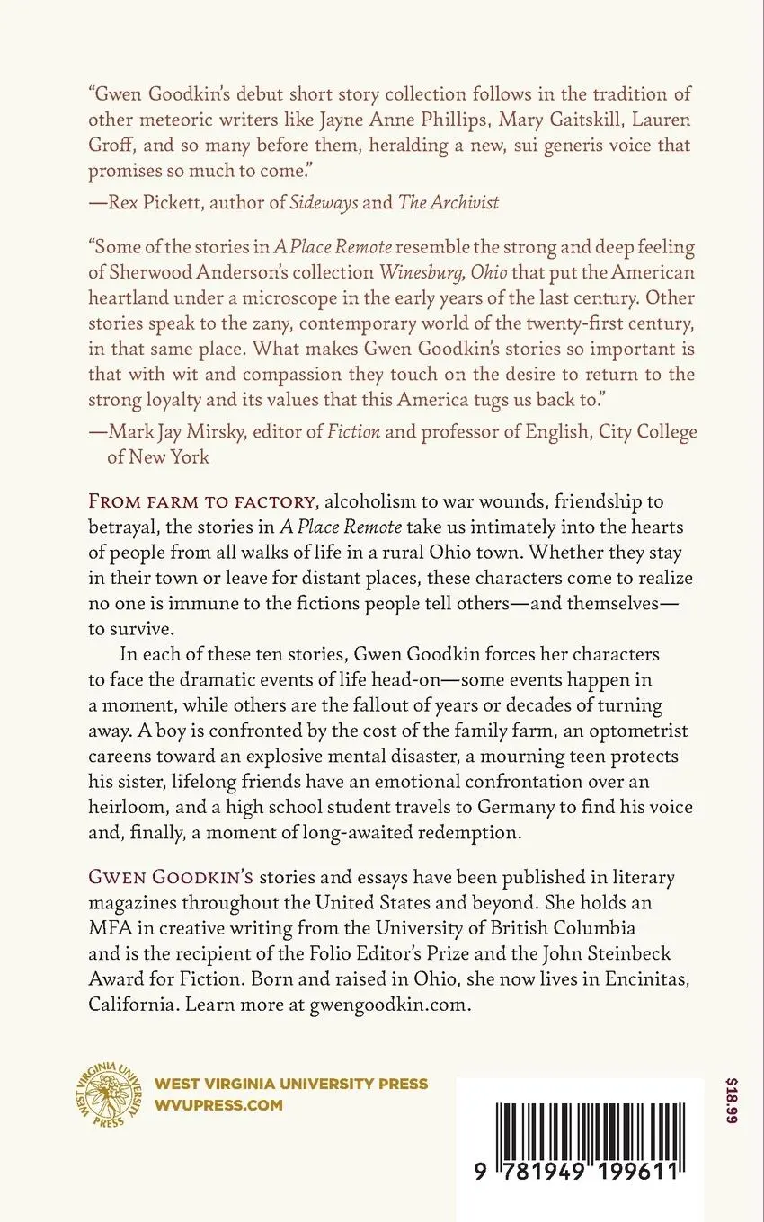 Rückseite: 9781949199611 | A Place Remote | Stories | Gwen Goodkin | Taschenbuch | Englisch
