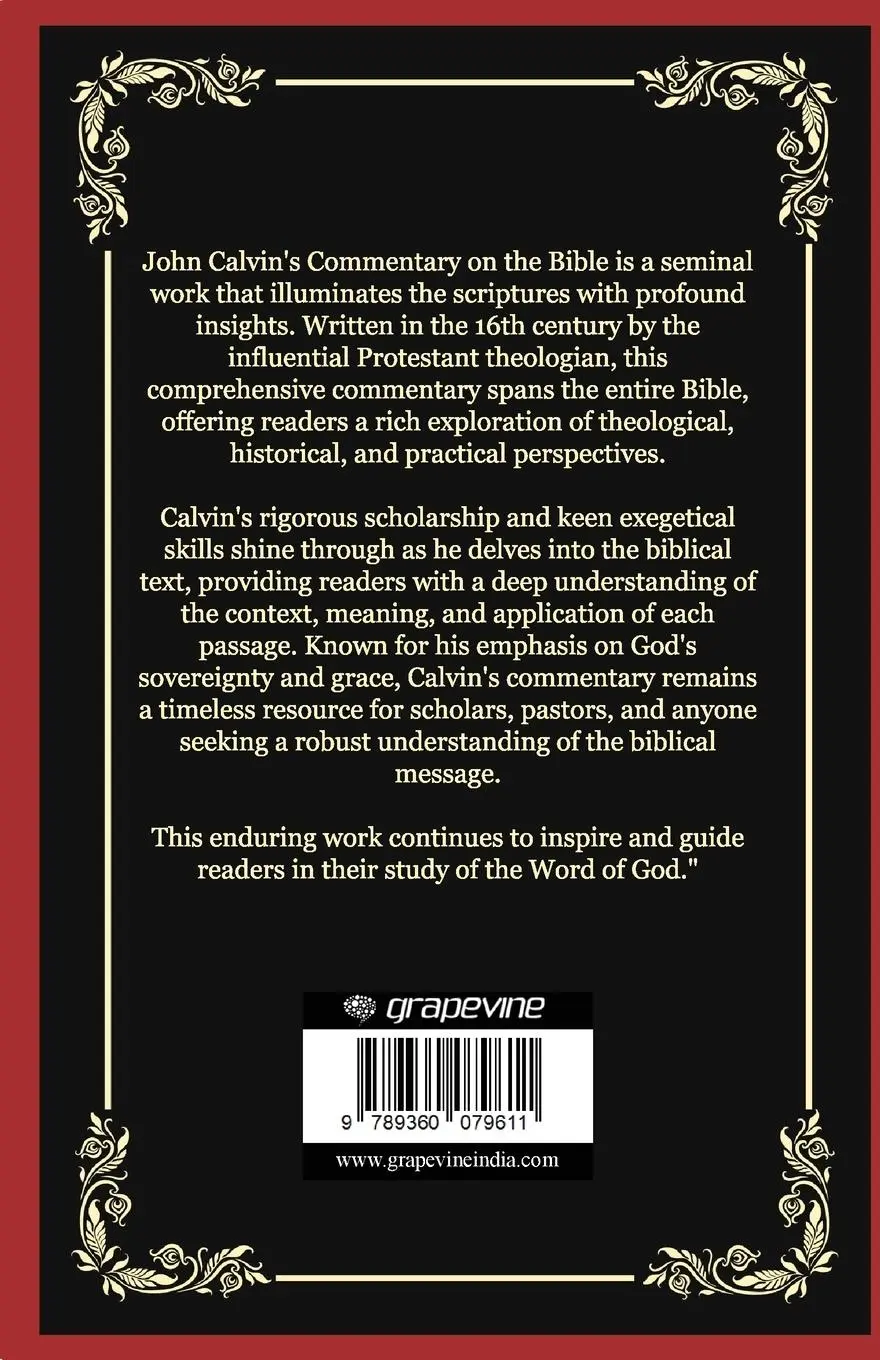 Rückseite: 9789360079611 | John Calvin's Commentary on the Bible | John Calvin | Taschenbuch