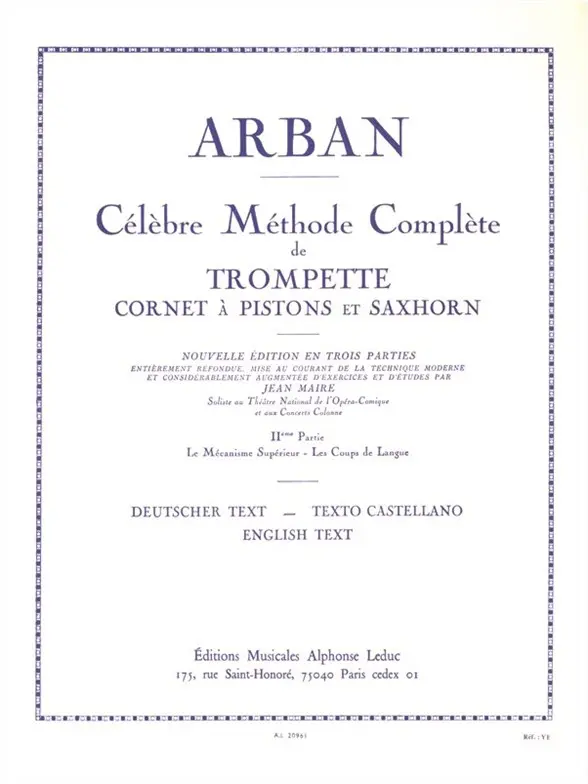 Cover: 9790046209611 | Grande methode complete vol.2 pour trompette | Arban | Buch