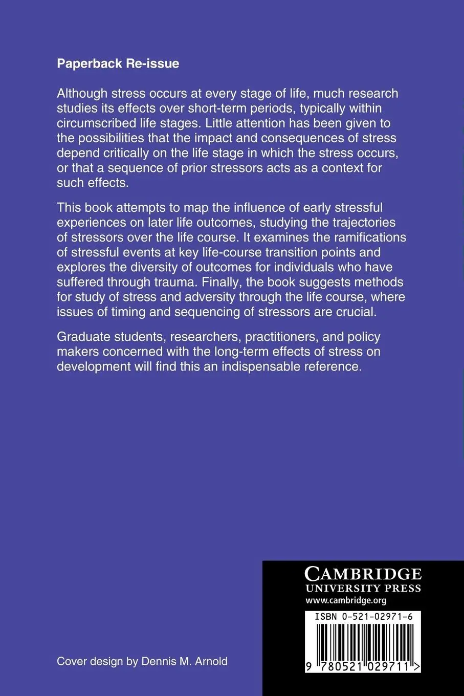 Rückseite: 9780521029711 | Stress and Adversity Over the Life Course | Ian H. Gotlib (u. a.)