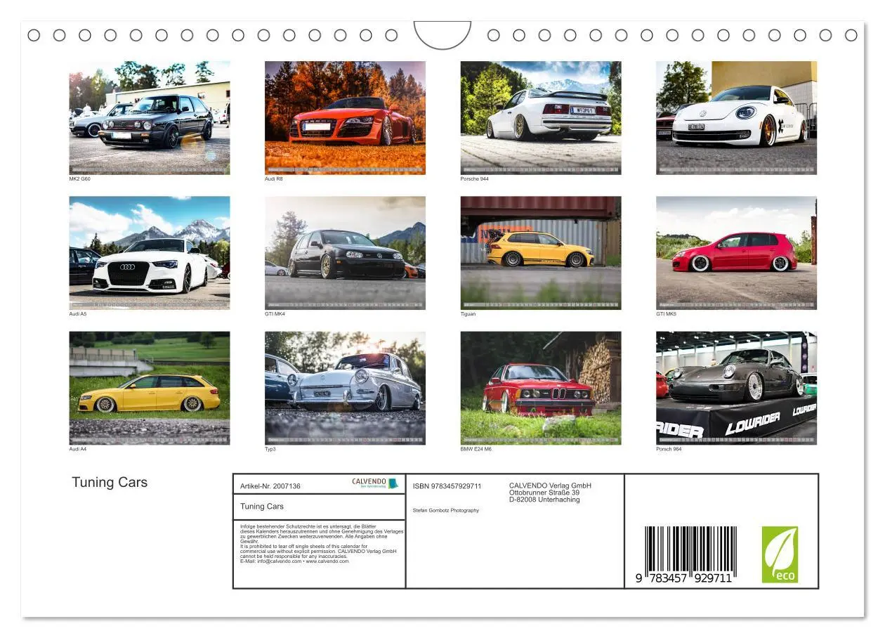 Bild: 9783457929711 | Tuning Cars (Wandkalender 2026 DIN A4 quer), CALVENDO Monatskalender