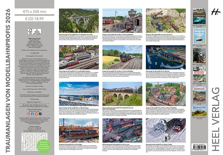 Bild: 9783966649711 | Traumanlagen von Modellbahnprofis Kalender 2026 | Kalender | 14 S.