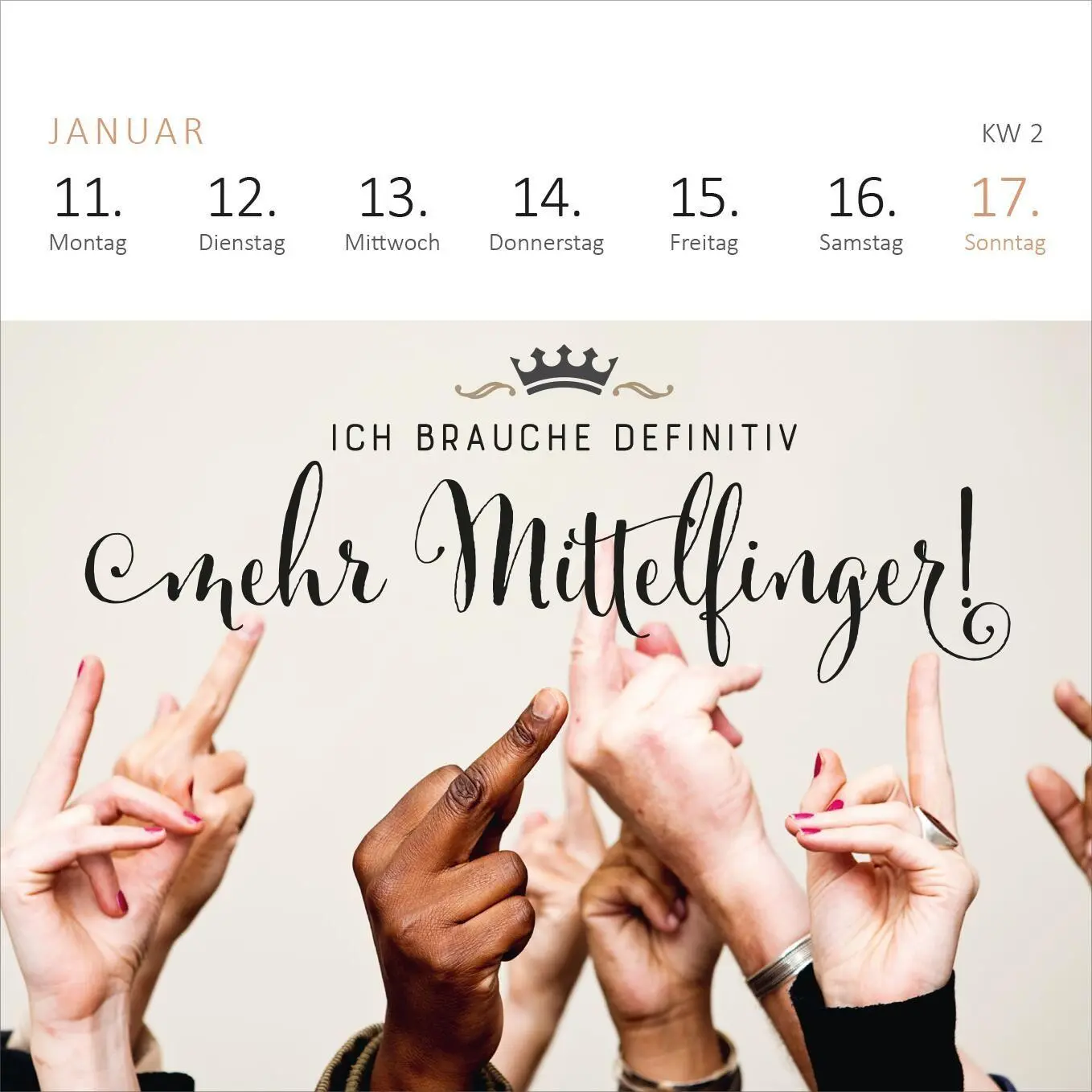 Bild: 4014489139911 | Mini-Wochenkalender Fehlt nur noch das Zelt, dann wäre der Zirkus...