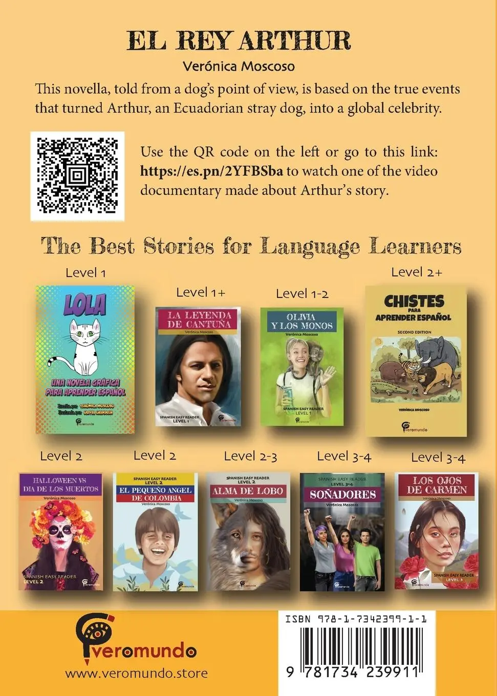 Rückseite: 9781734239911 | EL REY ARTHUR | Spanish Easy Reader | Veronica Moscoso | Taschenbuch