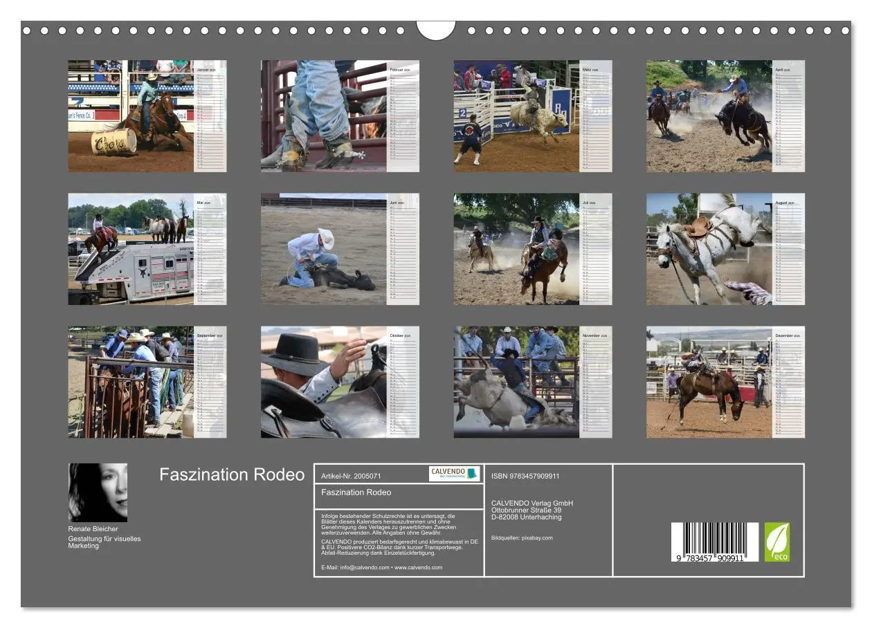 Bild: 9783457909911 | Faszination Rodeo (Wandkalender 2026 DIN A3 quer), CALVENDO...