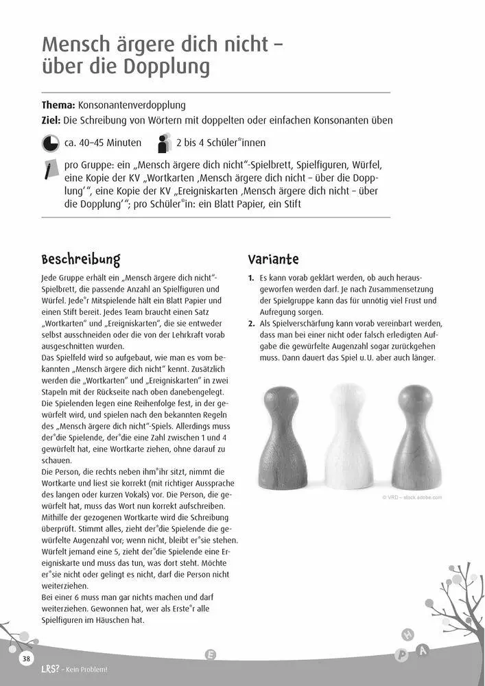 Bild: 9783834649911 | LRS? - Kein Problem! | 45 Spiele für den Deutsch- und Förderunterricht