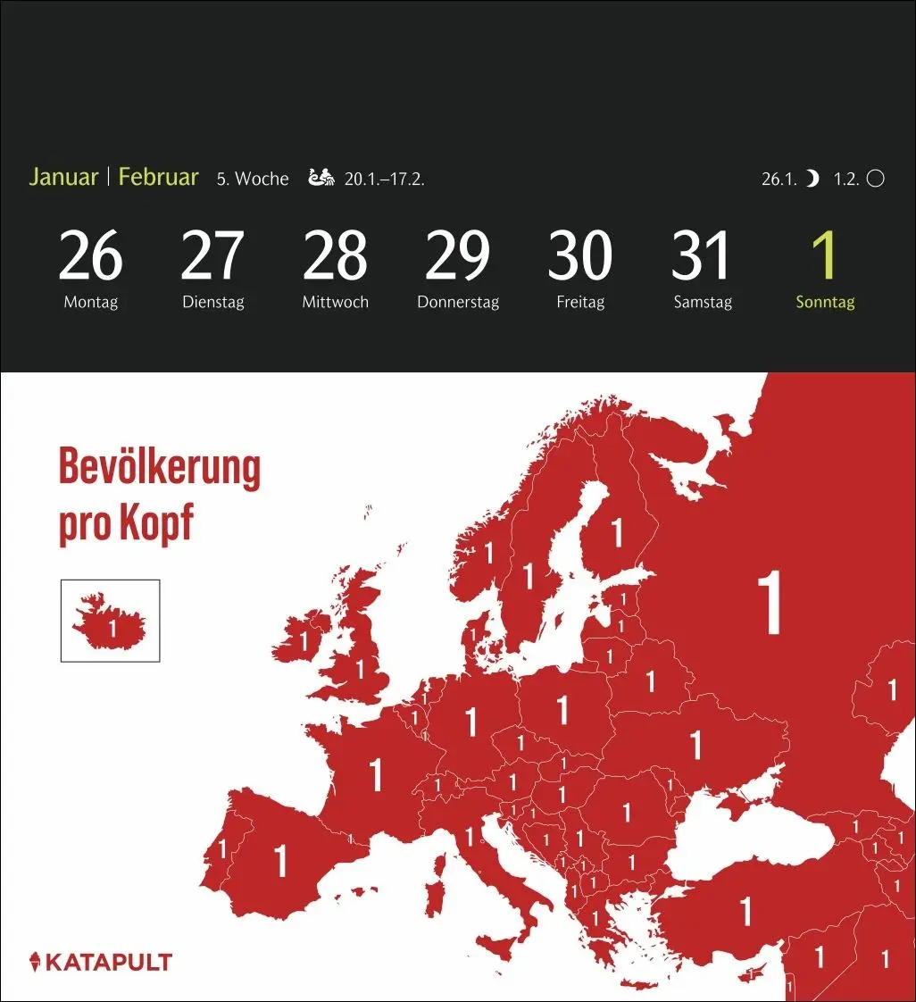 Bild: 9783840039911 | Katapult Postkartenkalender 2026 - 53 Infografiken, die deine Sicht...