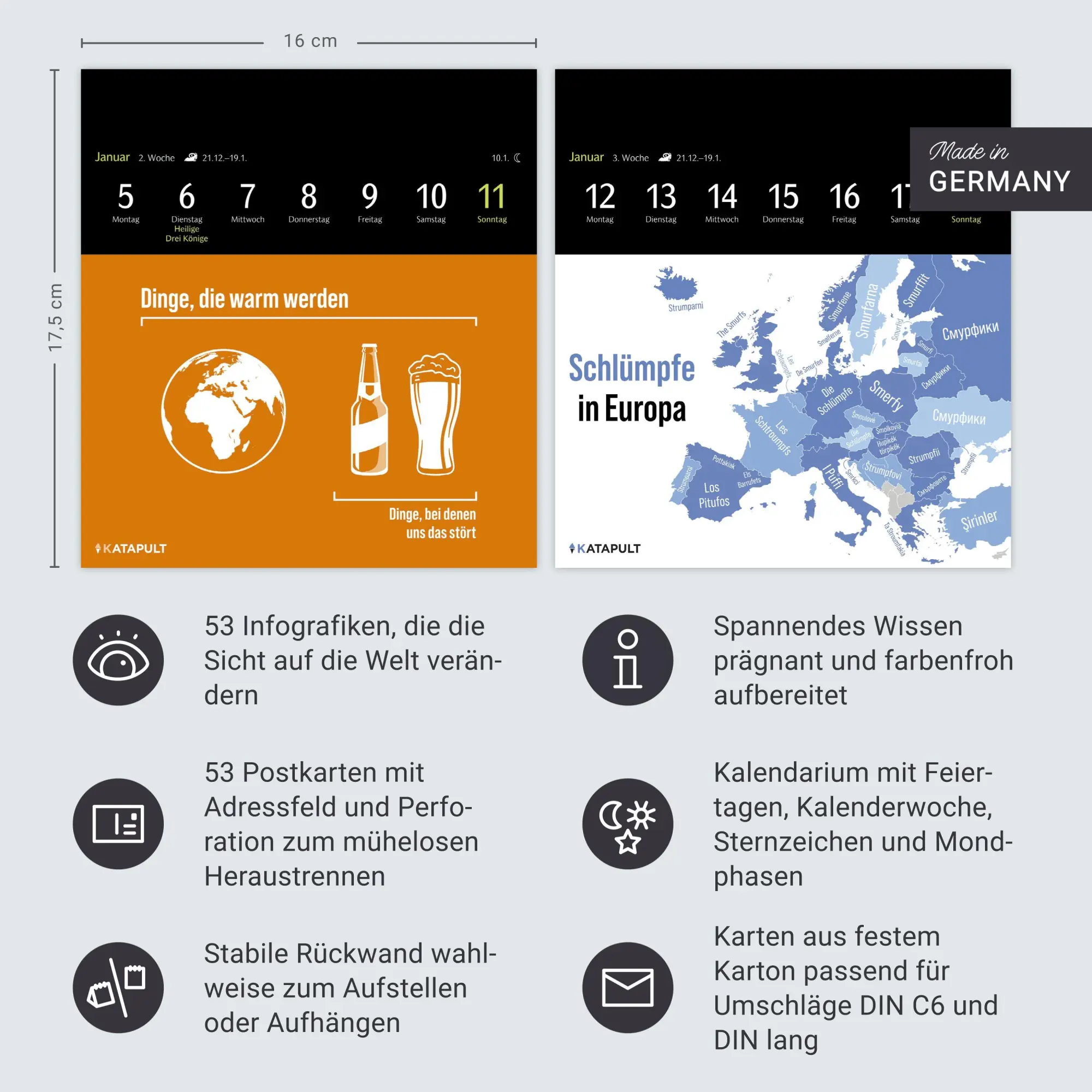 Bild: 9783840039911 | Katapult Postkartenkalender 2026 - 53 Infografiken, die deine Sicht...