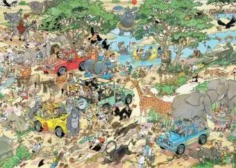Bild: 8710126190012 | Der Sturm &amp; Die Safari (Puzzle) | Jan van Haasteren | Spiel | 19001
