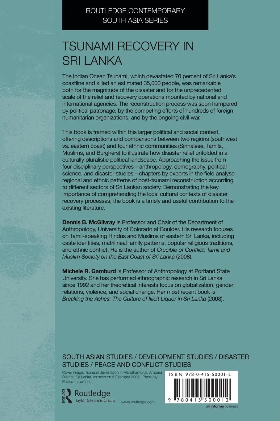 Rückseite: 9780415500012 | Tsunami Recovery in Sri Lanka | Ethnic and Regional Dimensions | Buch