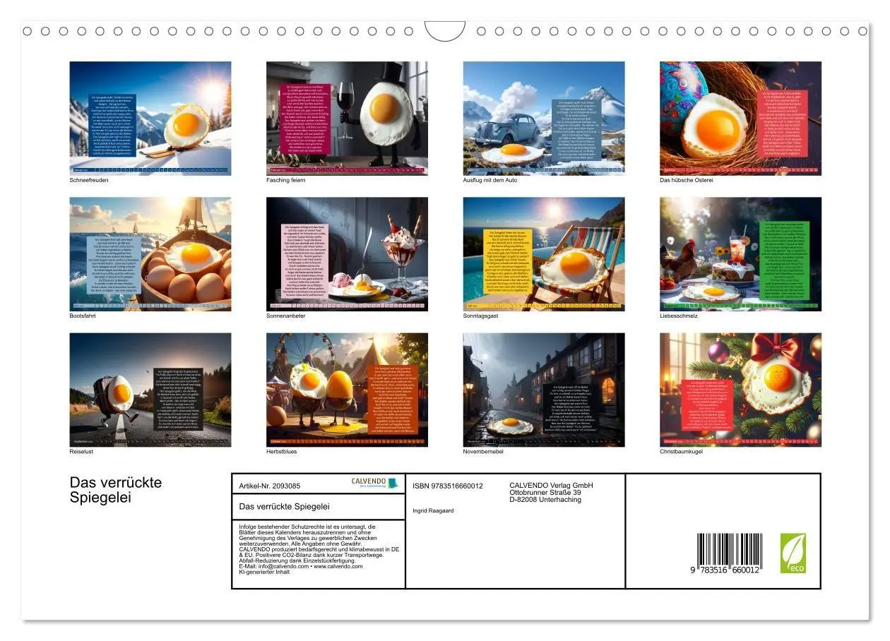 Bild: 9783516660012 | Das verrückte Spiegelei (Wandkalender 2026 DIN A3 quer), CALVENDO...