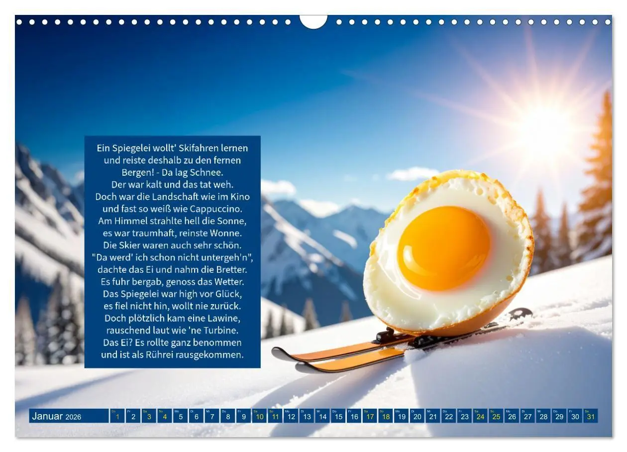 Bild: 9783516660012 | Das verrückte Spiegelei (Wandkalender 2026 DIN A3 quer), CALVENDO...