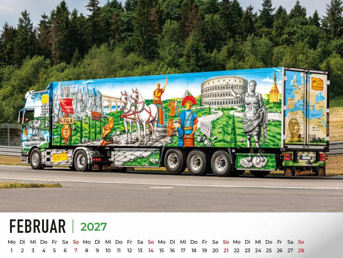 Bild: 9783693570012 | Showtrucks Kalender 2027 | Showtrucks mit Airbrushkunst | Frank Pommer