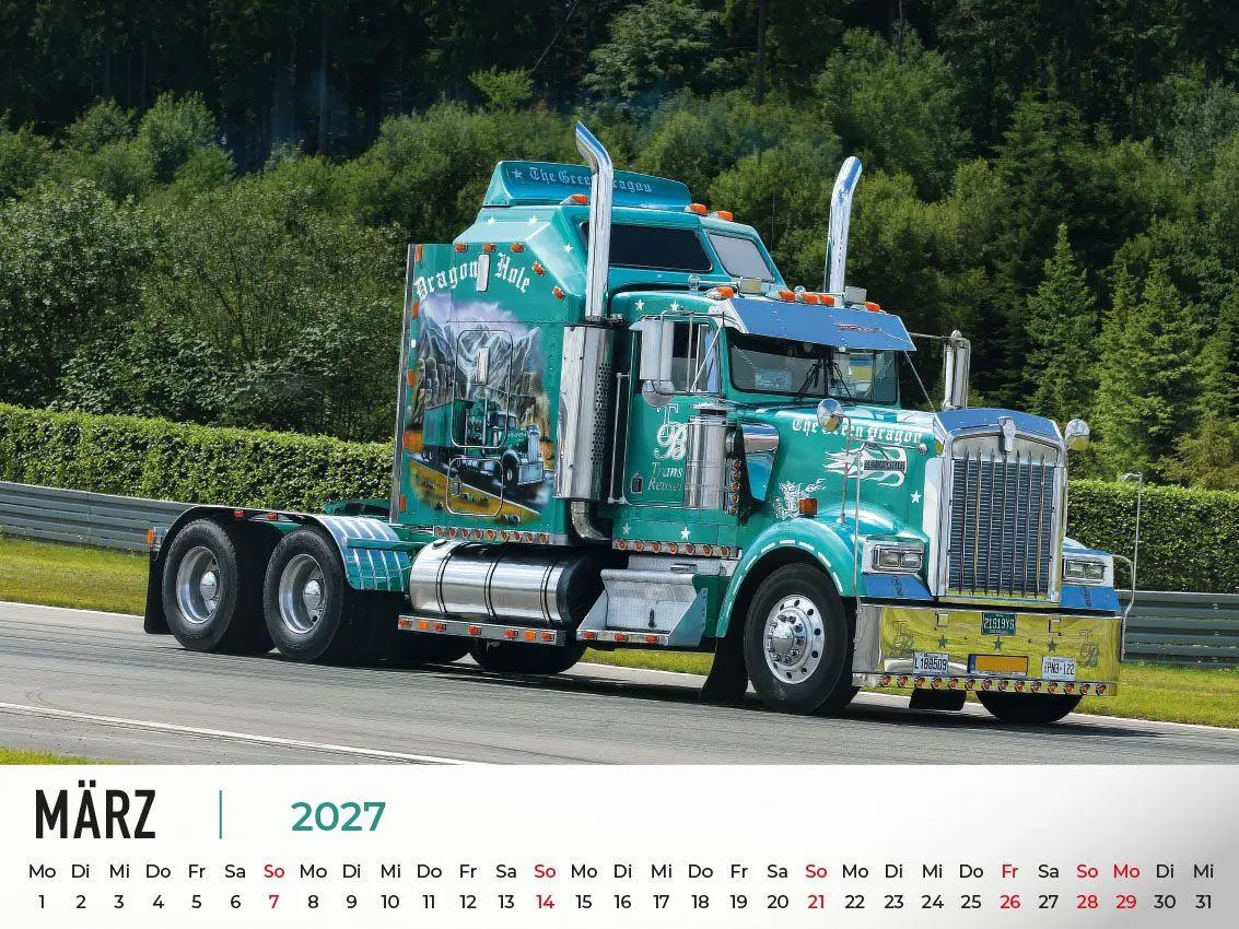 Bild: 9783693570012 | Showtrucks Kalender 2027 | Showtrucks mit Airbrushkunst | Frank Pommer