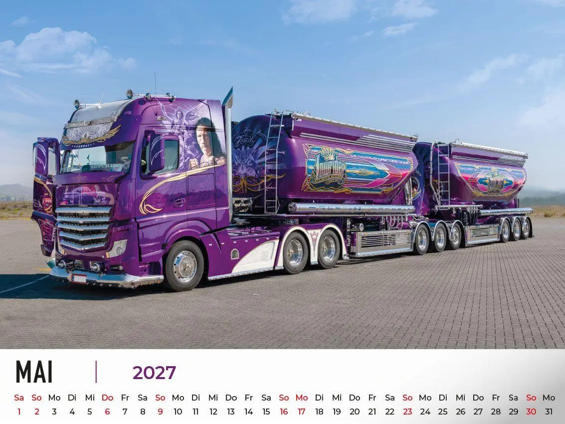 Bild: 9783693570012 | Showtrucks Kalender 2027 | Showtrucks mit Airbrushkunst | Frank Pommer