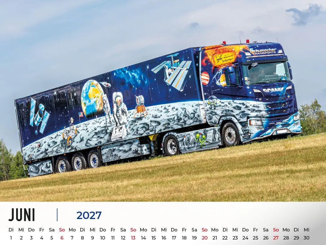 Bild: 9783693570012 | Showtrucks Kalender 2027 | Showtrucks mit Airbrushkunst | Frank Pommer