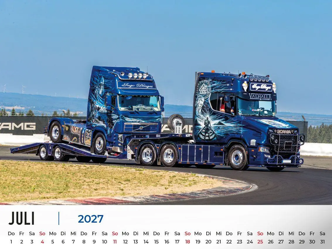 Bild: 9783693570012 | Showtrucks Kalender 2027 | Showtrucks mit Airbrushkunst | Frank Pommer