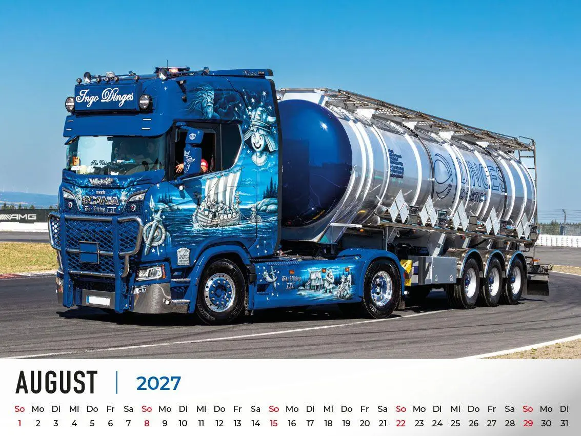 Bild: 9783693570012 | Showtrucks Kalender 2027 | Showtrucks mit Airbrushkunst | Frank Pommer