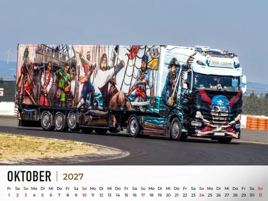 Bild: 9783693570012 | Showtrucks Kalender 2027 | Showtrucks mit Airbrushkunst | Frank Pommer