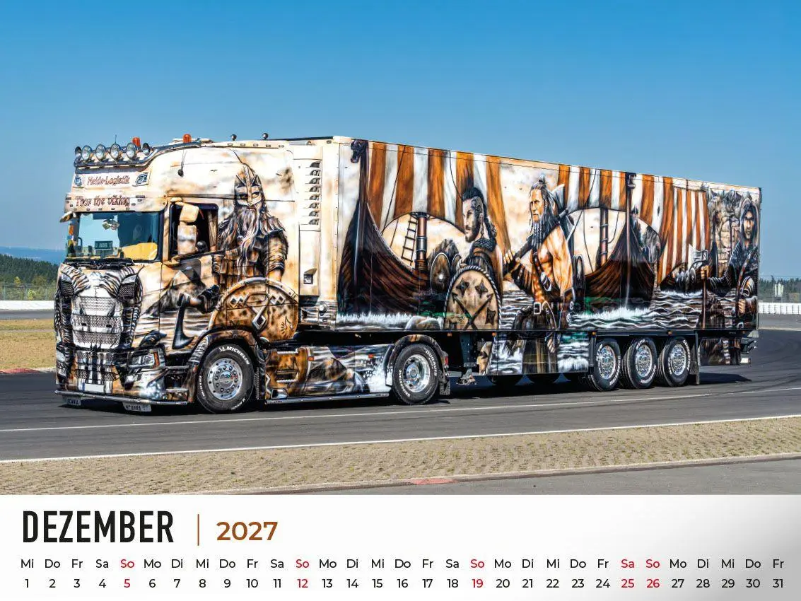 Bild: 9783693570012 | Showtrucks Kalender 2027 | Showtrucks mit Airbrushkunst | Frank Pommer