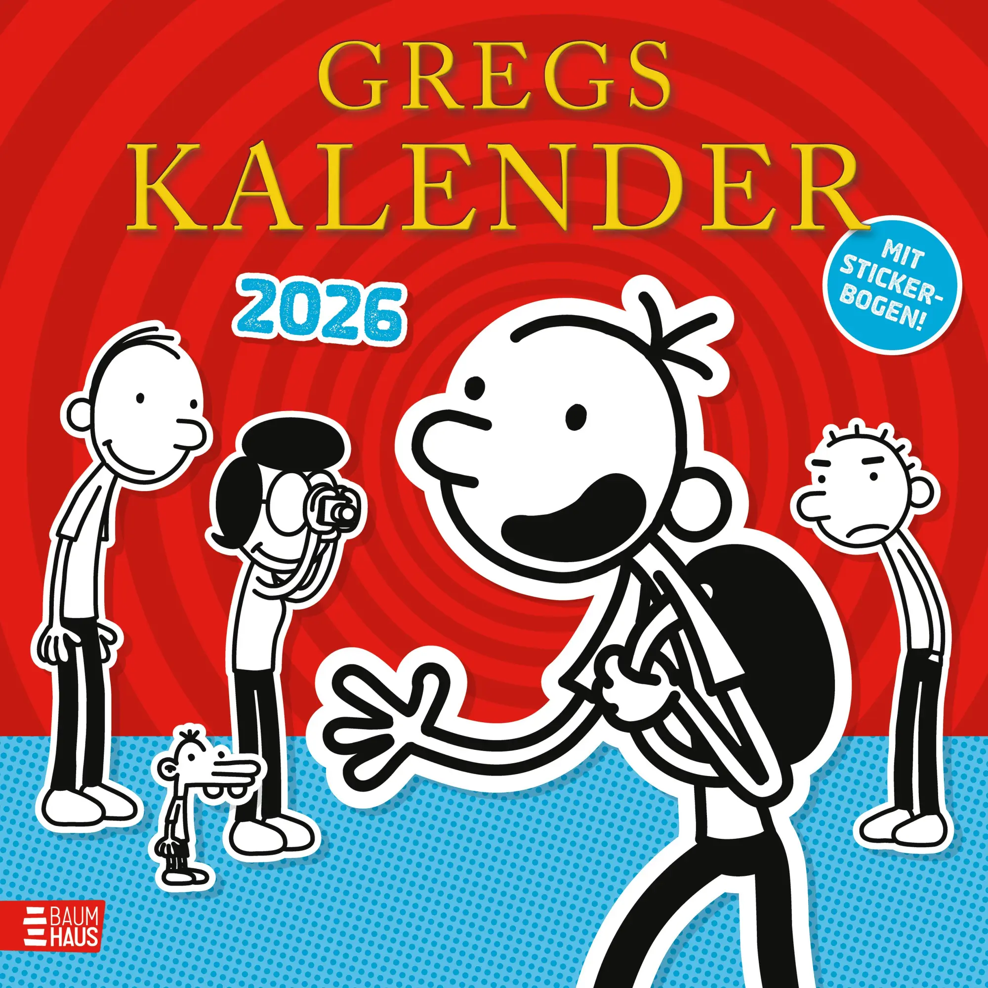 Cover: 9783833910012 | Gregs Kalender 2026 | Jeff Kinney | Kalender | Gregs Tagebuch | 24 S.