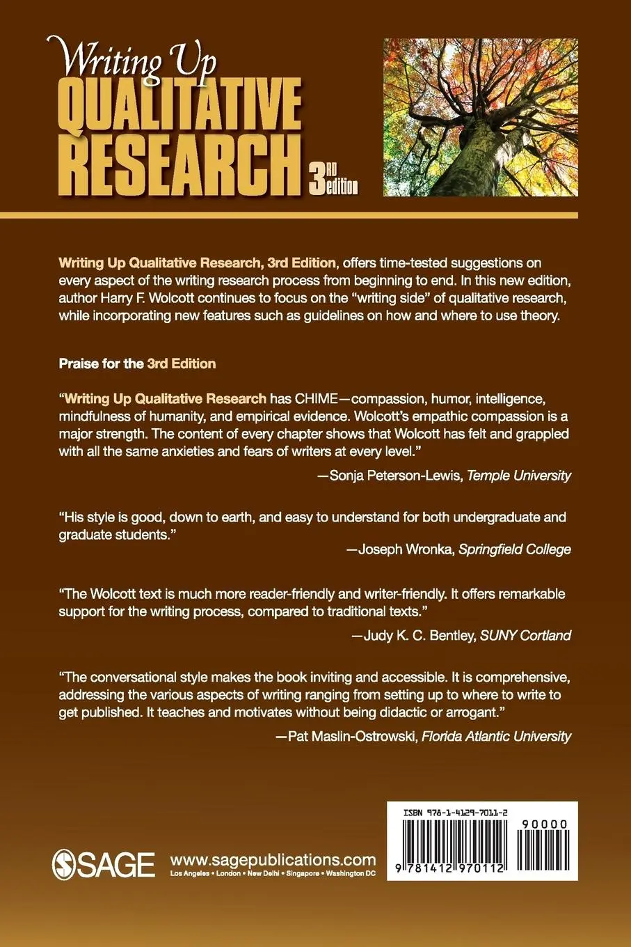 Rückseite: 9781412970112 | Writing Up Qualitative Research | Harry F Wolcott | Taschenbuch | 2008