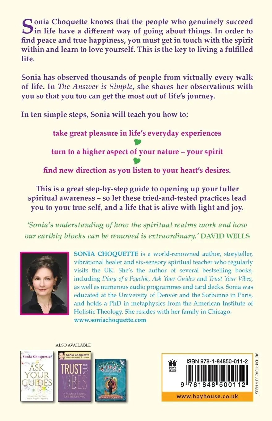 Rückseite: 9781848500112 | The Answer Is Simple | Love Yourself, Live Your Spirit | Choquette