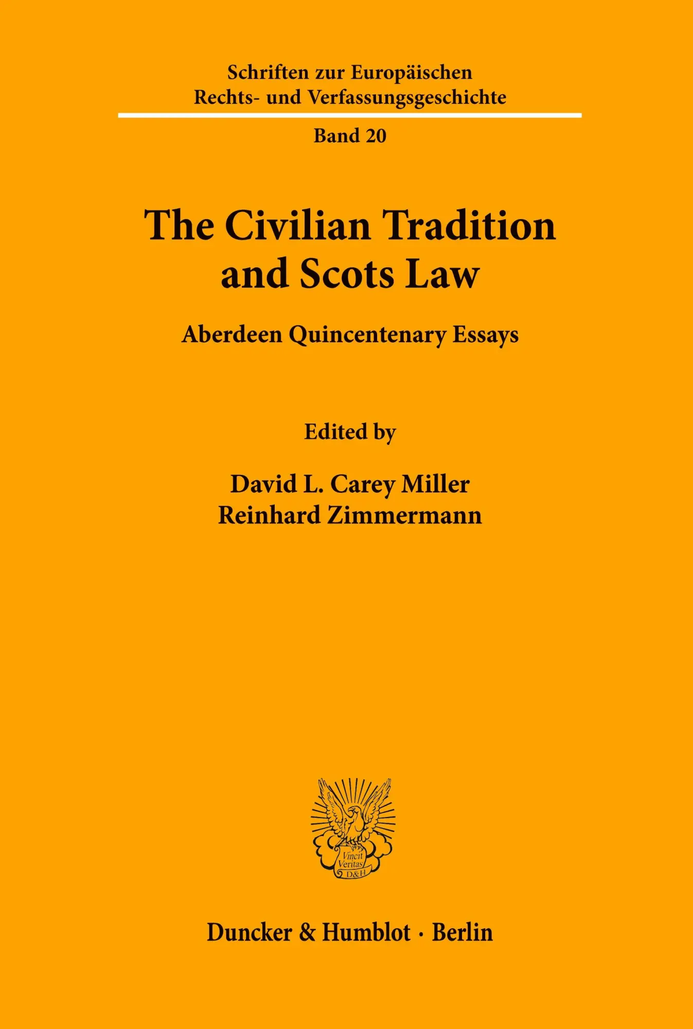 Cover: 9783428090112 | The Civilian Tradition and Scots Law. | Aberdeen Quincentenary Essays.