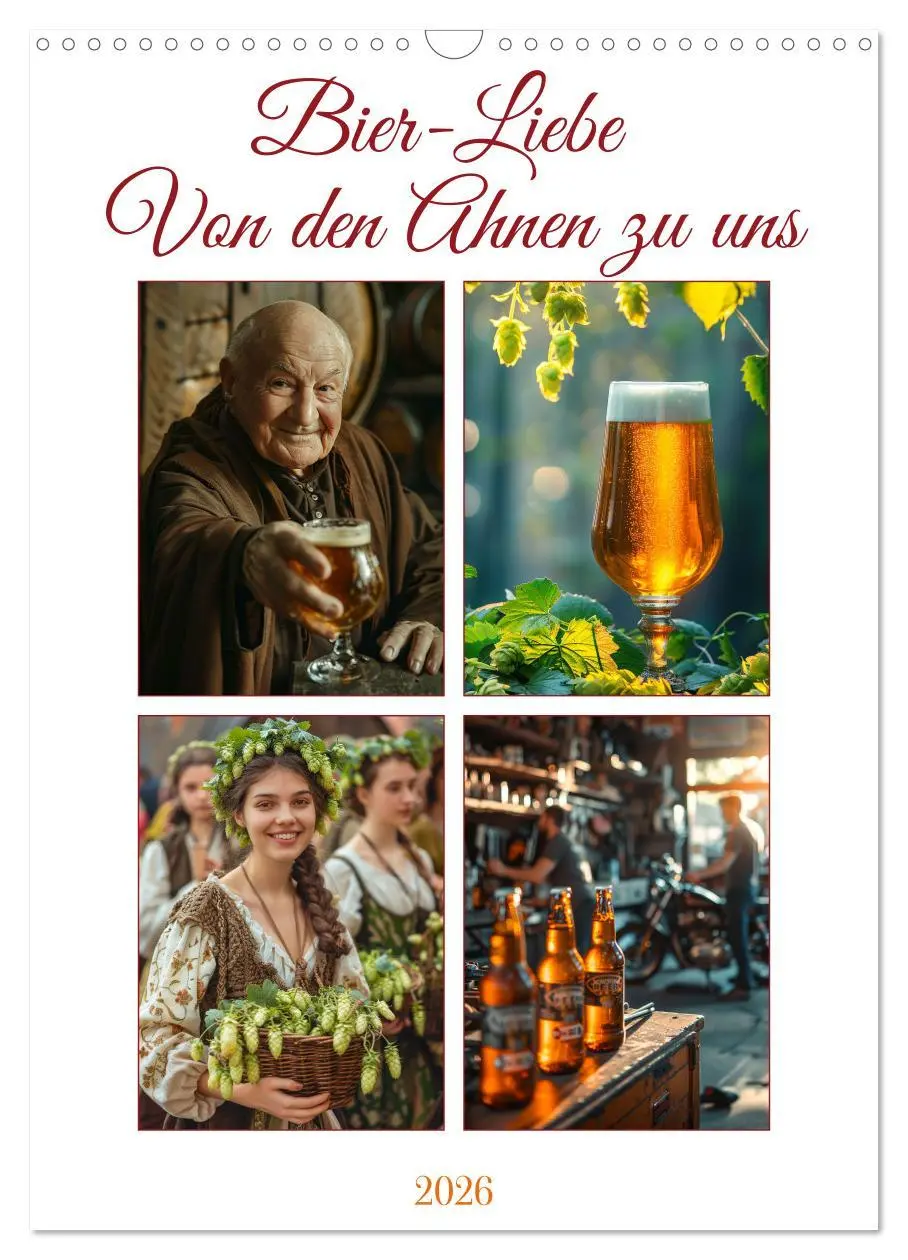 Cover: 9783516270112 | Bier-Liebe Von den Ahnen zu uns (Wandkalender 2026 DIN A3 hoch),...