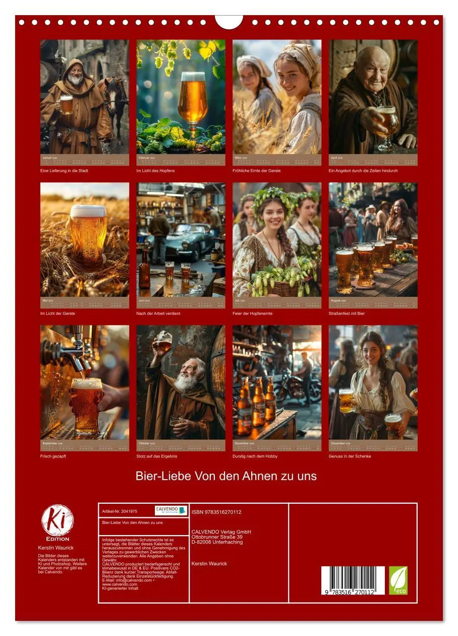 Bild: 9783516270112 | Bier-Liebe Von den Ahnen zu uns (Wandkalender 2026 DIN A3 hoch),...