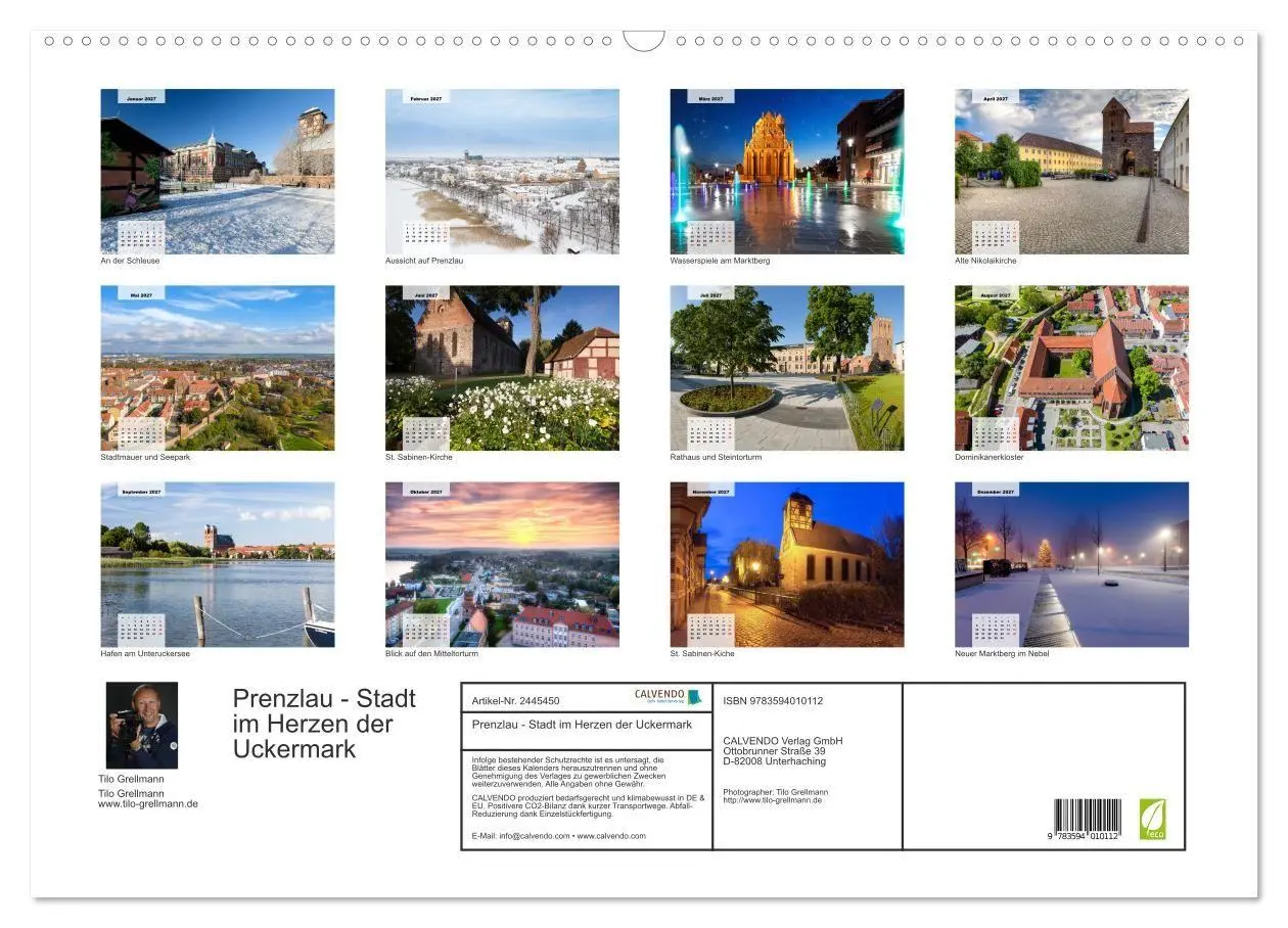 Bild: 9783594010112 | Prenzlau - Stadt im Herzen der Uckermark (Wandkalender 2027 DIN A2...