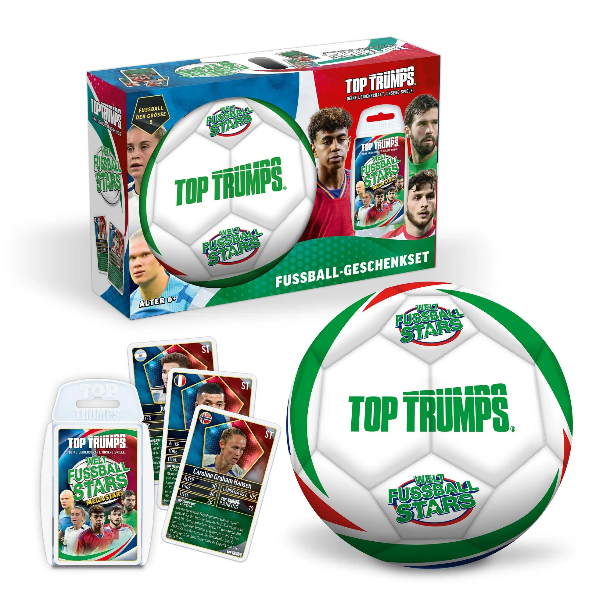 Cover: 5036905030212 | Top Trumps Geschenkset Weltfussball Stars (inkl. Fußball) | Spiel