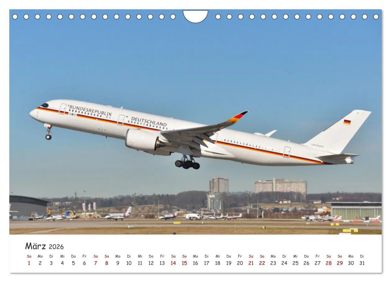 Bild: 9783457310212 | Flugzeuge auf Europas Flughäfen (Wandkalender 2026 DIN A4 quer),...