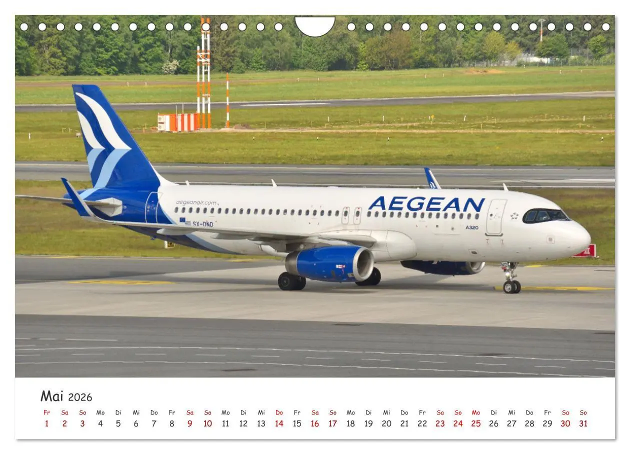 Bild: 9783457310212 | Flugzeuge auf Europas Flughäfen (Wandkalender 2026 DIN A4 quer),...