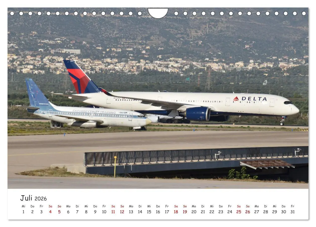 Bild: 9783457310212 | Flugzeuge auf Europas Flughäfen (Wandkalender 2026 DIN A4 quer),...