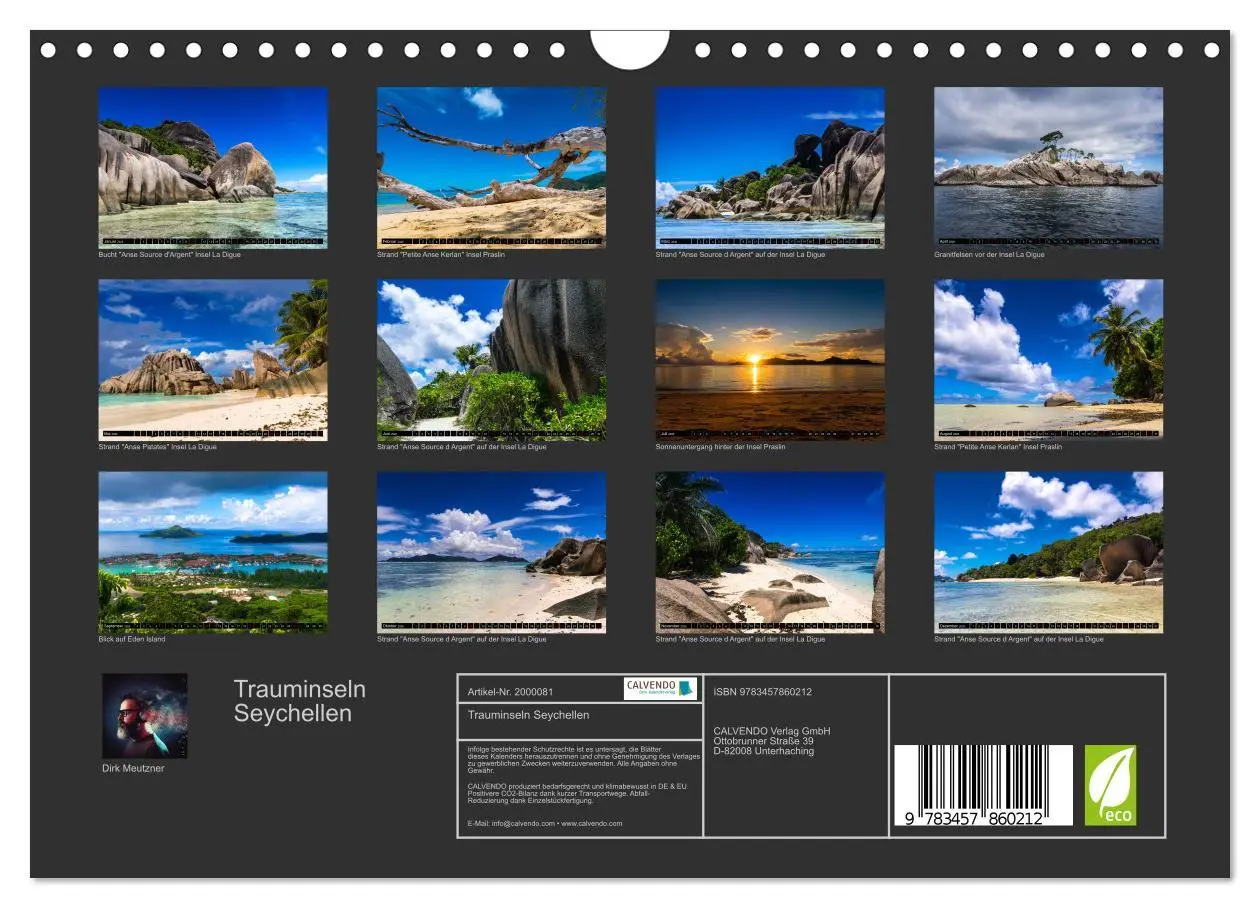 Bild: 9783457860212 | Trauminseln Seychellen (Wandkalender 2026 DIN A4 quer), CALVENDO...