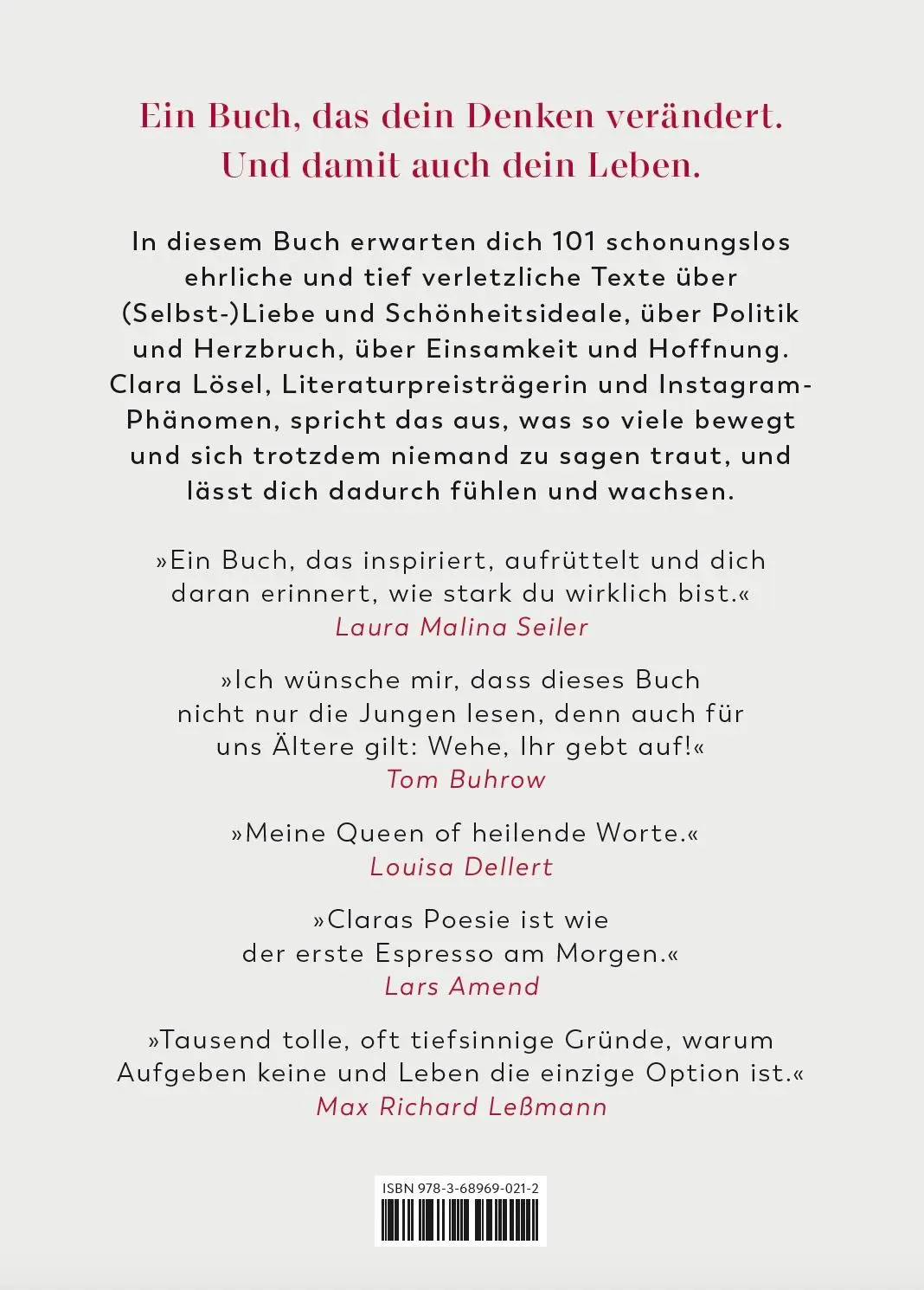 Rückseite: 9783689690212 | Wehe du gibst auf | 101 x Clartext, der dein Denken verändert | Lösel